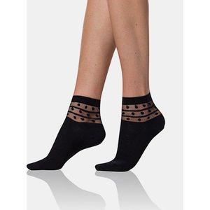 Černé dámské ponožky s ozdobným detailem Bellinda TRENDY COTTON SOCKS obraz