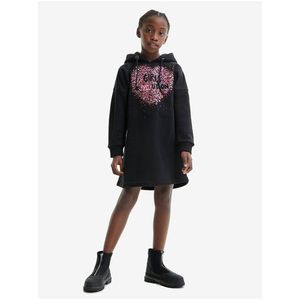 Černé holčičí mikinové šaty Desigual Ariza obraz