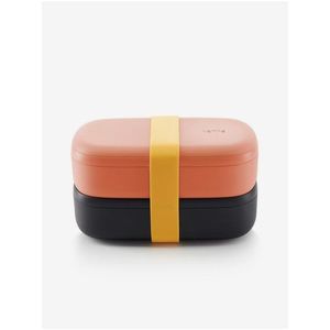 Černo-oranžový svačinový box Lékué LunchBox To Go (1000 ml) obraz