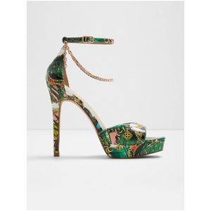 Zelené dámské vzorované sandály na vysokém podpatku ALDO Prisilla obraz