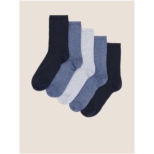 Sada pěti párů dámských ponožek v modré barvě Marks & Spencer obraz