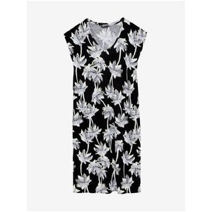 Bílo-černé dámské tričkové vzorované midi šaty Marks & Spencer obraz