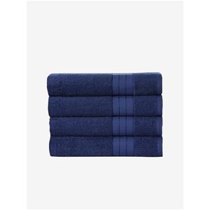 50 x 100 cm - Sada čtyř tmavě modrých ručníků Good Morning obraz