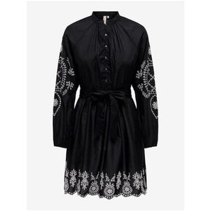 Černé dámské košilové šaty s výšivkou ONLY Flo obraz