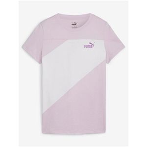 Bílo-růžové dámské tričko Puma Power Tee obraz