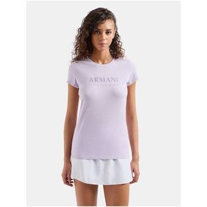 Světle fialové dámské tričko Armani Exchange obraz