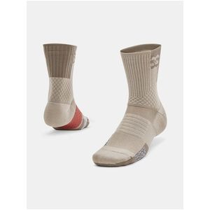 Světle hnědé sportovní ponožky Under Armour UA AD Playmaker 1pk Mid obraz