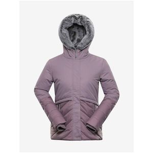 Fialová zimní bunda na zip obraz
