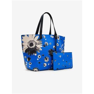 Modrý dámský květovaný shopper Desigual Daisy Pop Namibia Reversible obraz