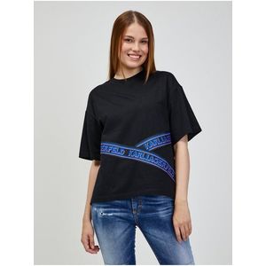 Černé dámské oversize tričko KARL LAGERFELD obraz