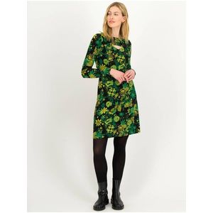 Černo-zelené dámské květované šaty s průstřihem Blutsgeschwister Petite Rafinesse obraz