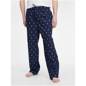 Tmavě modré pánské vzorované pyžamové kalhoty Ralph Lauren obraz