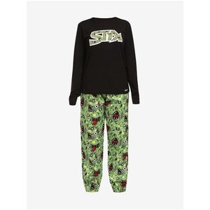 Černo-zelené dámské pyžamo Styx Zombie obraz