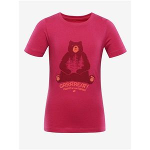 Tmavě růžové dětské tričko z organické bavlny ALPINE PRO TERMESO obraz