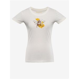 Krémové dámské tričko z organické bavlny ALPINE PRO TERMESA obraz