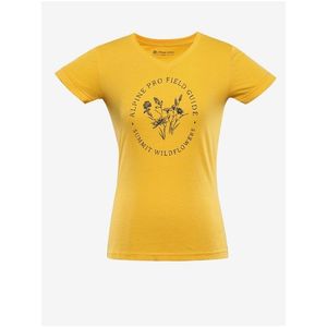 Žluté dámské rychleschnoucí tričko ALPINE PRO NEGA obraz