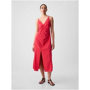 Červené dámské midi šaty na ramínka GAP obraz