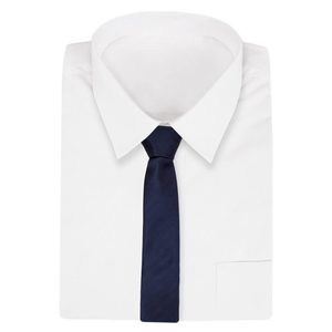 Tmavě modrá pánská kravata s pruhy obraz
