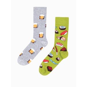 Veselé ponožky Pivko a Sushi U241-V2 (2 ks) obraz