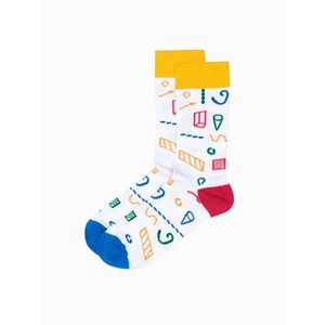 Veselé ponožky v bílé barvě U240-V15 obraz