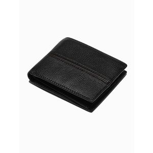 Černá kožená peněženka A793 obraz