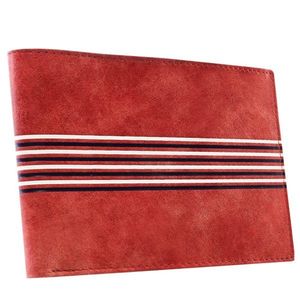 Originální červená kožená peněženka pro pány obraz