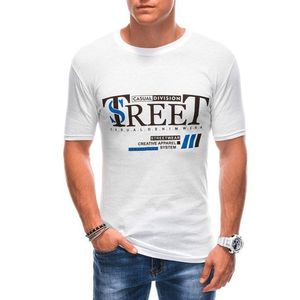 Jedinečné bílé tričko s nápisem street S1894 obraz