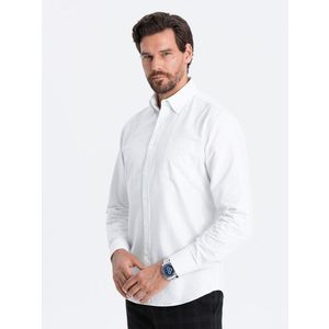 Elegantní bílá košile oxford V1 OM0108 obraz