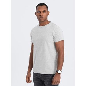 Bavlněné klasické šedé tričko s krátkým rukávem V3 TSBS-0146 obraz