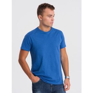 Bavlněné klasické modré tričko s krátkým rukávem V8 TSBS-0146 obraz