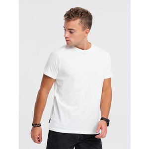 Bavlněné klasické bílé tričko s krátkým rukávem V14 TSBS-0146 obraz