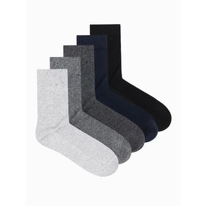 Mix barevných ponožek s jemným vzorem U460 (5 KS) obraz