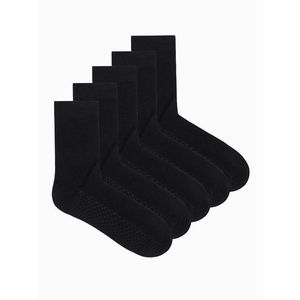 Mix černých ponožek s jemným vzorem U460 (5 KS) obraz