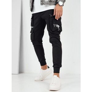 Trendy černé pánské kapsáčové jogger kalhoty UP obraz