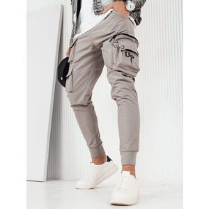 Trendy šedé pánské kapsáčové jogger kalhoty UP obraz