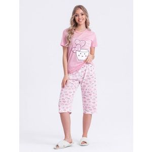 Růžové dámské pyžamo s popisem ULR280 obraz
