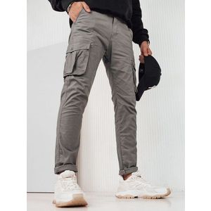 Moderní kapsáčové šedé jogger kalhoty obraz