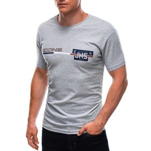 Originální šedé tričko s potiskem S1715 obraz