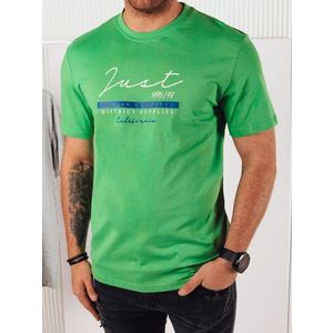 Zelené tričko s výrazným nápisem obraz