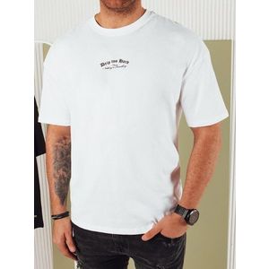 Jedinečné bílé tričko s originálním potiskem obraz