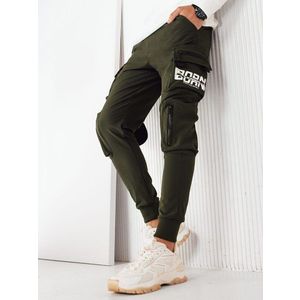 Trendy zelené pánské kapsáčové jogger kalhoty Born obraz