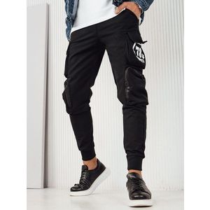 Nadčasové černé jogger kalhoty s kapsami obraz
