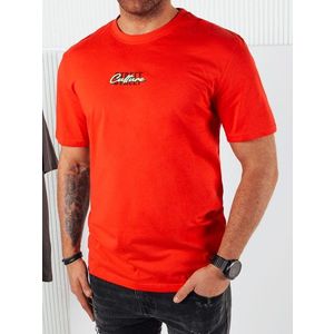 Oranžové tričko s trendy nápisem obraz