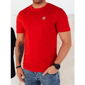 Trendy červené tričko s jemným logem obraz