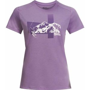 Jack Wolfskin VONNAN S/S GRAPHIC T W Dámské tričko, fialová, velikost obraz