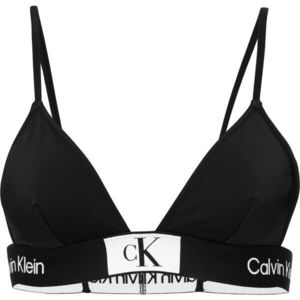 Calvin Klein FIXED TRIANGLE-RP Dámský vrchní díl plavek, černá, velikost obraz