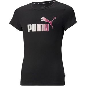 Puma ESSENTIALS+BLEACH LOGO TEE Dívčí triko, černá, velikost obraz