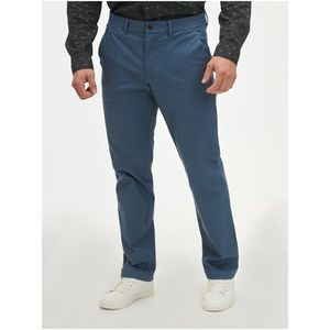 Modré pánské kalhoty GAP modern khakis straight fit GapFlex obraz