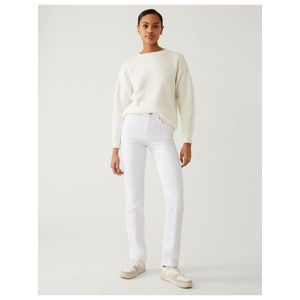 Bílé dámské straight fit džíny Marks & Spencer Sienna obraz