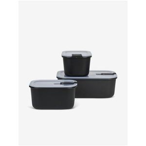 Set úložných boxů na potraviny v černé barvě Mepal EasyClip 2x450 + 1000 ml obraz